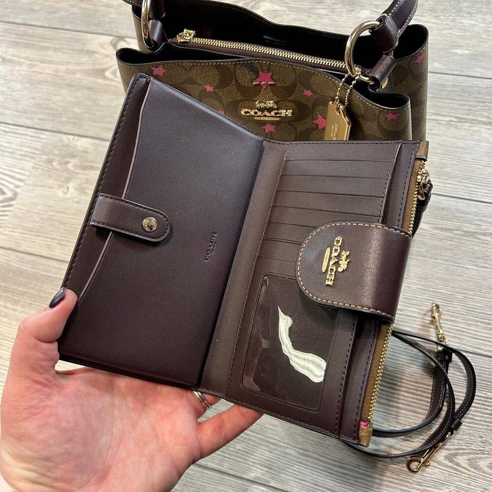 Coach Small Town Disco Star Bucket Bag & Wallet Set - Leather - Picture 6 of 8